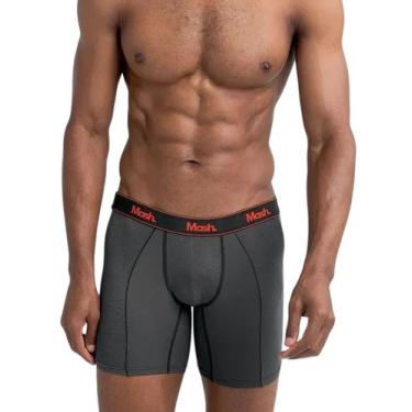 Imagem de Cueca Boxer Longa Mash 140.09 Masculina Active Texturizada Microfibra 