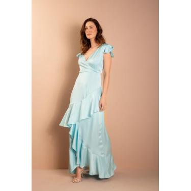 Imagem de Vestido Longo  Flor de Liz - Azul - Amey, M