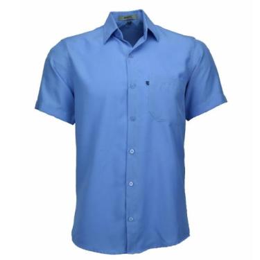 Imagem de Camisa Social Amil Masculina Microleve Clássica Manga Curta Não Amassa