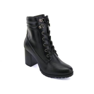 Imagem de Bota Mooncity Coturno Casual Feminina Salto Alto Cano Médio Comfort   