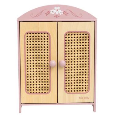Imagem de Brinquedo Guarda Roupa de Boneca Madeira com Palha Educativo - Skip Ho