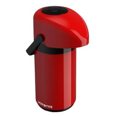 Imagem de Garrafa Térmica Sistema Pressão Verona 600ml - Unitermi, Vermelho