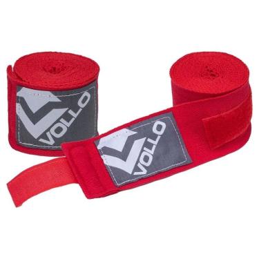 Imagem de Bandagem Elástica para Treino de Boxe VFG 3m Ajuste de Pressão Vermelho Vollo Sports