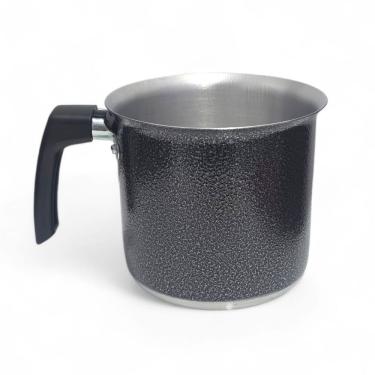 Imagem de Fervedor Leiteira Canecão Tradicional Alumínio Preto 1,60L 14cm Prático para Cozinha Laredu