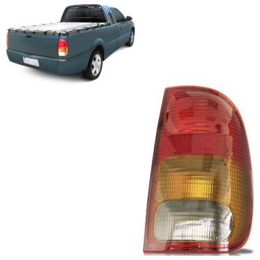Imagem de Lanterna Traseira Saveiro G2 1998 A 1999 Tricolor Ré Fumê Lente Estria