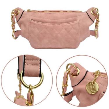Imagem de Pochete Feminina Bolsa Leve Cintura Transversal Ombro Casual Porta Cel