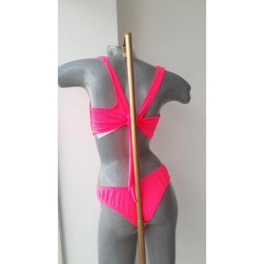 Imagem de Biquíni canelado Rosa Neon - Própria , M