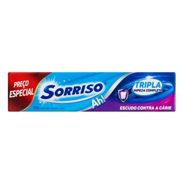Imagem de Creme Dental Sorriso Tripla Limpeza Completa 120g - Embalagem com 12 Unidades