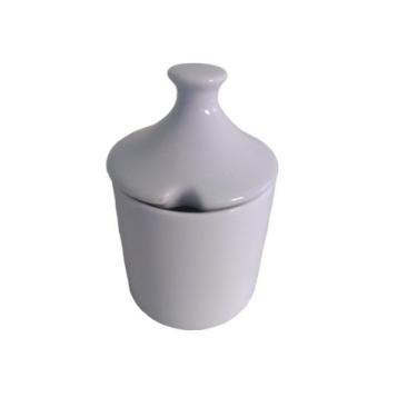 Imagem de AÇUCAREIRO kit 3 PECAS PORCELANA BRANCA , vai ao micro ondas - M.A.S.