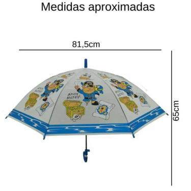 Imagem de Guarda chuva infantil para menina e menino plastico com desenhos sombr