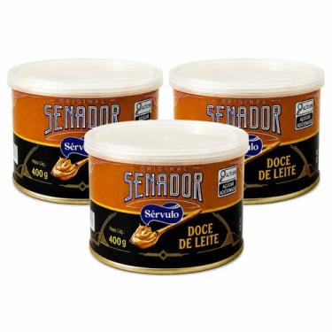 Imagem de Kit 3x Doce de Leite Senador Sérvulo Tradicional Mineiro Lata 400g  To