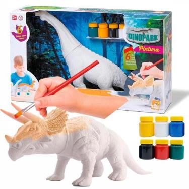 Imagem de Dinossauro Para Pintar Boneco Em Branco Brinquedo Infantil Bee Toys, T