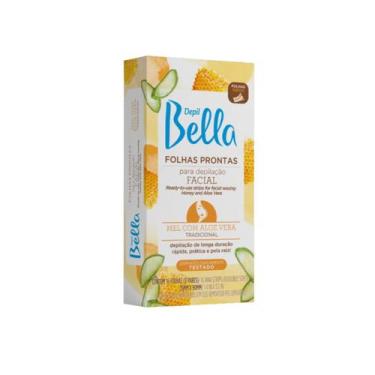 Imagem de Folhas Depil Bella Para Depilação Facial Mel com Aloe e Vera C/16un