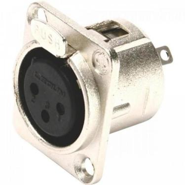 Imagem de Conector Cannon Fêmea 3 Polos para Painel Metal JCCN0018 Storm - PCT /