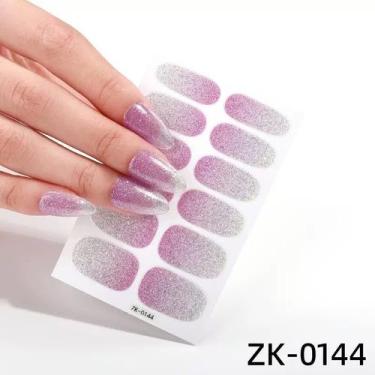 Imagem de Adesivos de Gel de Esmalte Premium Para Unhas Princesa Brilho Acessóri