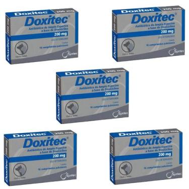 Imagem de Kit 3un Doxitec 200mg C/ 16 Comprimidos P/ Cães-Gatos Syntec