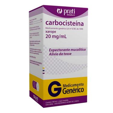 Imagem de Carbocisteína 20mg/ml Xarope 100ml + copo-medida Prati Donaduzzi Genérico 100ml