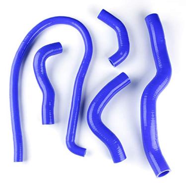 Imagem de LUXERAD 3 camadas 4,5 mm desempenho silicone tubo de refrigeração para Kawasaki Vulcan VN 1600 03-08 (azul)