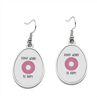 Imagem de Brinco Donut worry Be happy – Brincos pendentes para meninas – Presente de festa de aniversário dos namorados