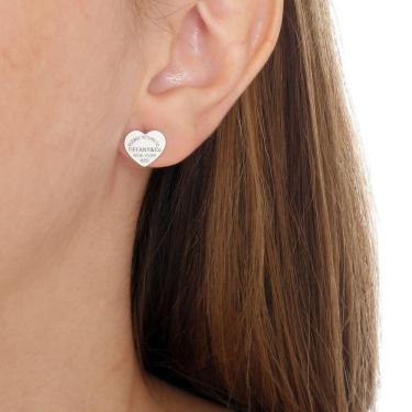 Imagem de Brinco coração inspiração Tiffany prata 925