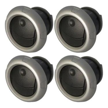 Imagem de Kit Difusor Ar Central Lateral Fiesta Rocan Prata (4un) Prata