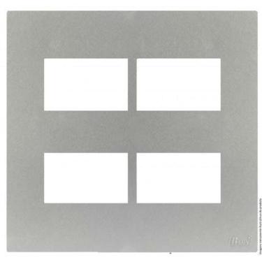 Imagem de Placa Para 4 Modulos Separados Com Suporte 4X4 Brs12465-6Pr.