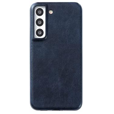 Imagem de Capa para Samsung Galaxy S22/S22 Plus/S22 Ultra, Ultra Slim Premium Couro PU Capa para Celular de Negócios Capa de Proteção à Prova de Choque, Azul, S22 Ultra 17,8 cm