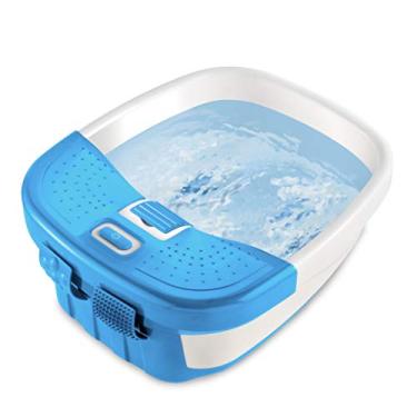 Imagem de Homedics Bubble Bliss Spa Deluxe para os pés com arco de massagem de calor, 3 acessórios de acupressão, proteção contra respingos, nós elevados criam bolhas, melhoram a circulação, acalmam os músculos