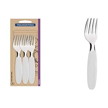 Imagem de Conjunto De Garfos De Mesa Tramontina Ipanema Com Lâminas Em Aço Inox E Cabos De Polipropileno Branco 3 Peças