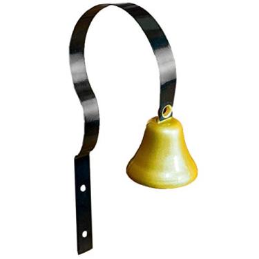Imagem de barkOutfitters Campainha GoGo Bell para campainha de casa/campainha para treinamento de casa/penico, seu cocô para informar quando eles precisam fazer xixi (preto, 1)