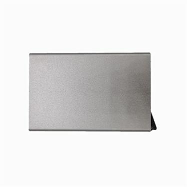 Imagem de Porta-cartão de visita anti-roubo ID porta-cartão de crédito fino alumínio metal carteira bolso banco feminino masculino cartão de crédito capa para cartão de visita