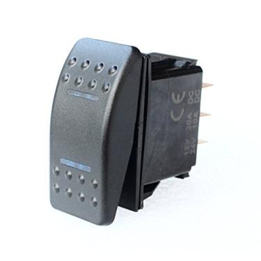 Imagem de Bandc Marine Boat Car 7 pinos 2 luz azul LED on-offon Rocker Switch Dpdt impermeável 12v 24v