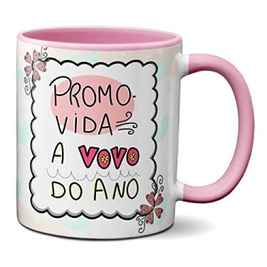 Imagem de Caneca Dos Avós Presente Revelação Promovida A Vovó Do Ano (Rosa)