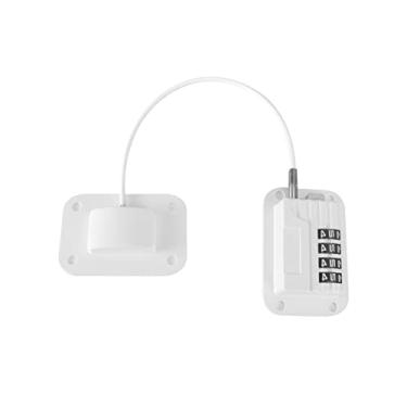 Imagem de DOITOOL Fechadura de segurança para armário à prova de bebês, fechadura de segurança para porta de geladeira, trava de gaveta para freezer, gavetas, portas, janela, senha branca