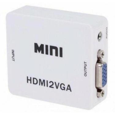 Imagem de Mini Conversor Hd Vídeo Hdmi X Vga Hdmi2Vga Hdmi Para Vga