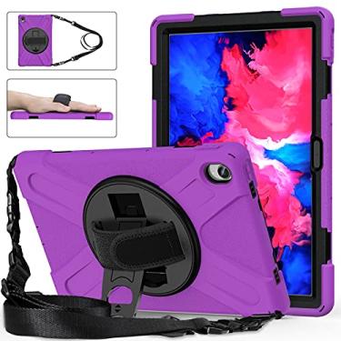 Imagem de For Lenovo XiaoXin Pad 11 / Pad 11 Plus 2021 / Pad 2022 Shockproof Colorful Silicone + PC Protective Case with Holder & Hand Strap & Shoulder Strap(Black)