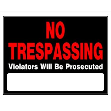 Imagem de Hillman Placa No Trespassing Violators Will Be Prosecuted