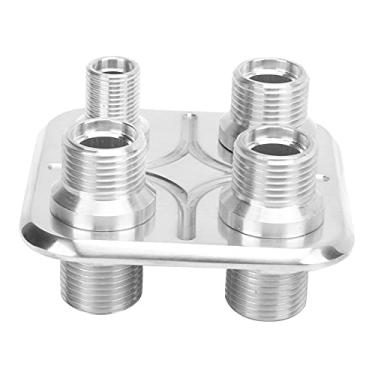 Imagem de Anteparo A/C, anteparo de ar condicionado de 4 portas de carro, modificação universal de encaixe de mangueira de anteparo de aquecedor (prata)