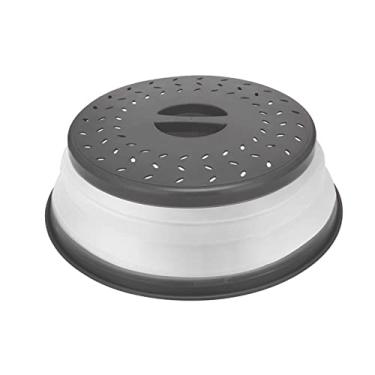 Imagem de Capa para micro-ondas para alimentos dobrável para micro-ondas, sem BPA, cinza