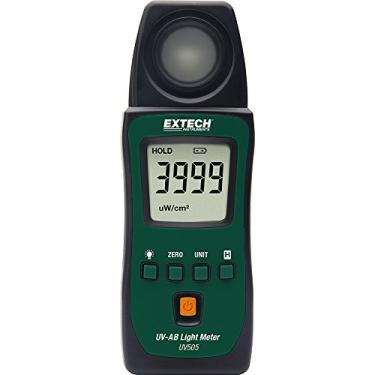 Imagem de Extech Medidor de luz UV-AB de bolso UV505 – medidor portátil UVA/UVB compacto, mede a intensidade UV, retenção máxima, min/max, LCD retroiluminado, monitoramento de luz solar de campo e laboratório
