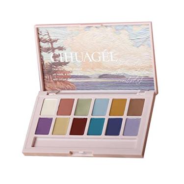 Imagem de Yajun Brown, 1,5 g x 12 cores Paleta creme sólido verniz de unhas de gel, conjunto de ferramentas de decoração de nylon, polish, 12 cores