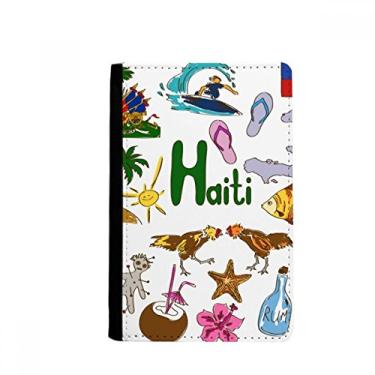 Imagem de Porta-passaporte bandeira nacional animais do Haiti notecase burse capa carteira porta-cartão, Multicolor