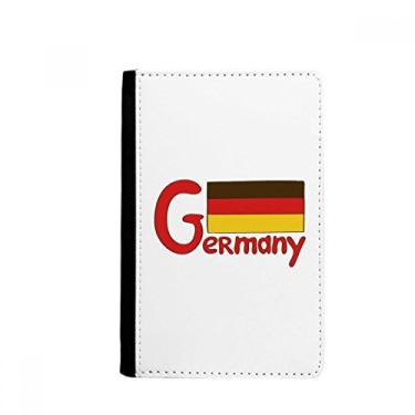 Imagem de Porta-passaporte padrão vermelho bandeira nacional Germary Notecase Burse carteira capa porta-cartão, Multicolor