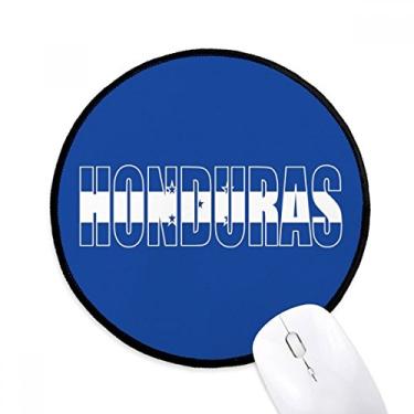 Imagem de DIYthinker Honduras Country Flag Name Mouse Pad Desktop Office Tapete Redondo para Computador