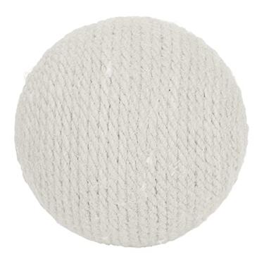 Imagem de Bola de Sisal para Gatos, Brinquedos para Bolas para Gatos, Bolas Brilhantes, Alívio Extra para o Tédio, Dentes, Garras, Moagem, Bola Interativa para Arranhar Sisal para Gatos, (Branco)
