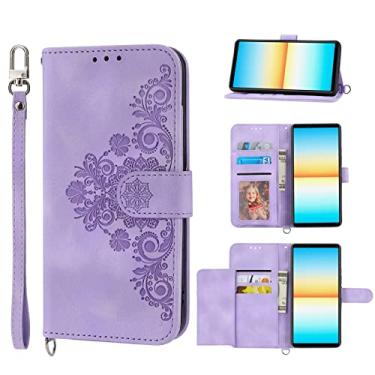 Imagem de Capa protetora para telefone Compatible with Sony Xperia 10 IV(PDX-225 Wallet Case with Credit Card Holder,Premium Soft PU Leather Case,Magnetic Closure Shockproof Case Shockproof Cover Pocket Capas p