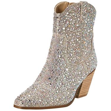 Imagem de Betsey Johnson Bota feminina Diva Western, Strass, 6