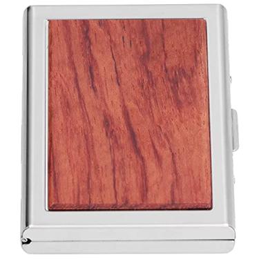 Imagem de ZJchao Caixa de cartão de crédito, caixa de cartão de visita portátil requintada de madeira eficaz para uso ao ar livre para vale-presente para mulheres (jacarandá)