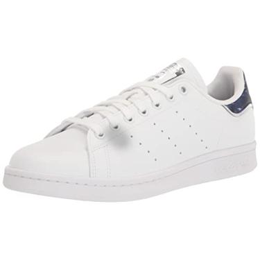 Imagem de adidas Originals Tênis feminino Stan Smith, Branco/céu noturno/prata metálica, 9