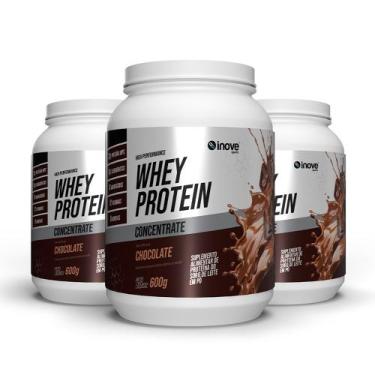 Imagem de Whey Protein Wpc Chocolate 3Un 600G Inove Nutrition